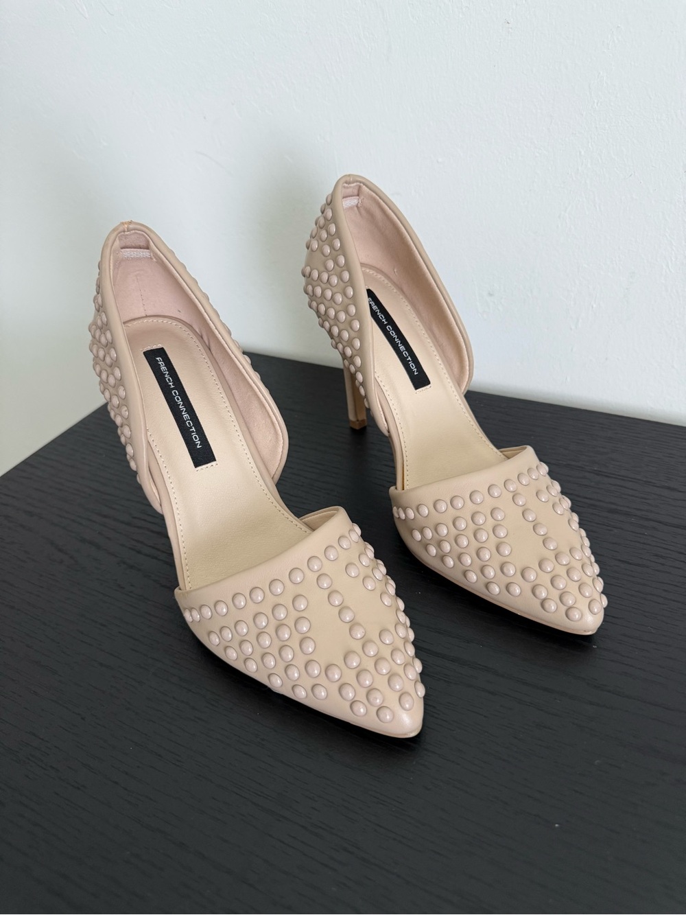 French Connection Blush Studded Pointed-Toe Pumps - Picture 3 of 7